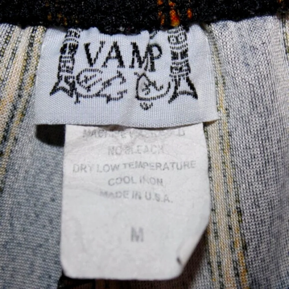 VAMP Vintage Stripe Flare Pants Wide Leg Medium - Picture 7 of 7